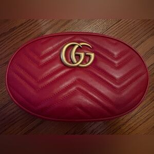 GG MARMONT RED BELT BAG